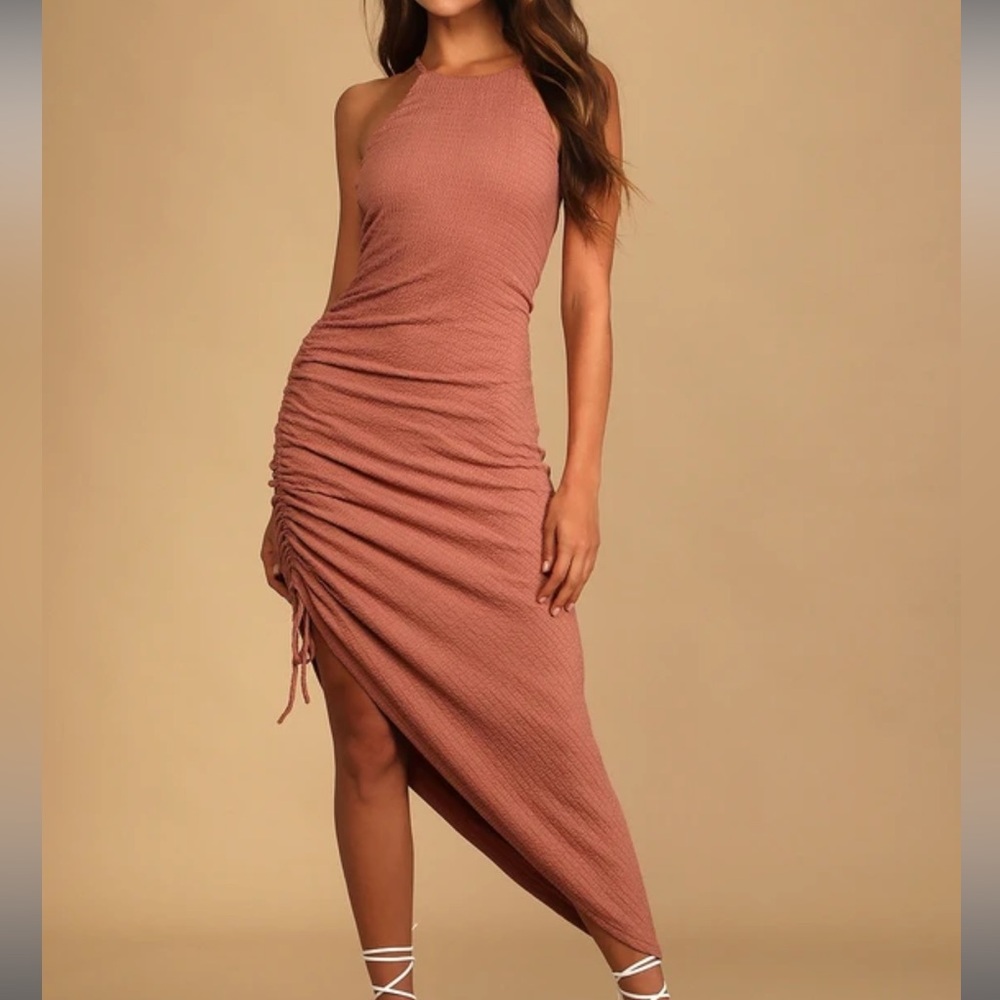 Lulus dress size XS wedding guest rusty rose